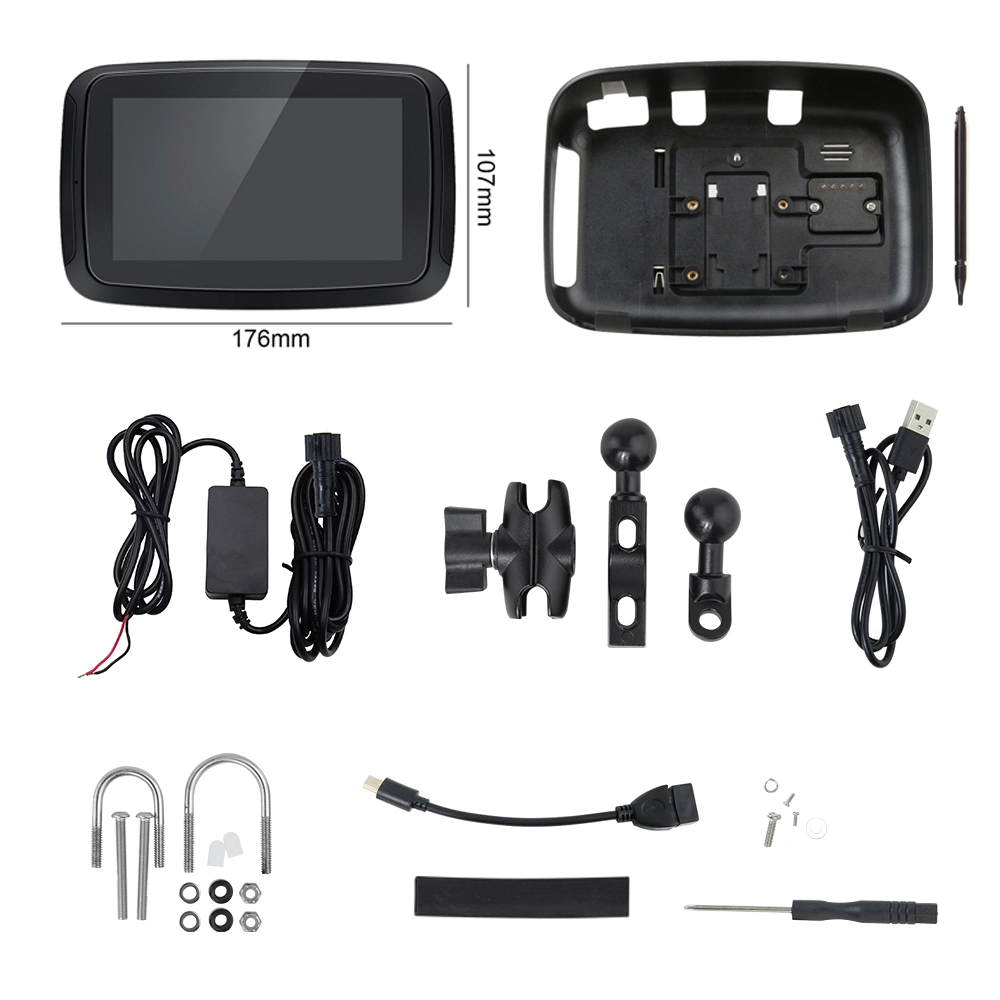 JDIAG ANDROID APPLE CARPLAY MULTIMEDYA MOTOSIKLET EKRANI + GPS NAVIGASYON