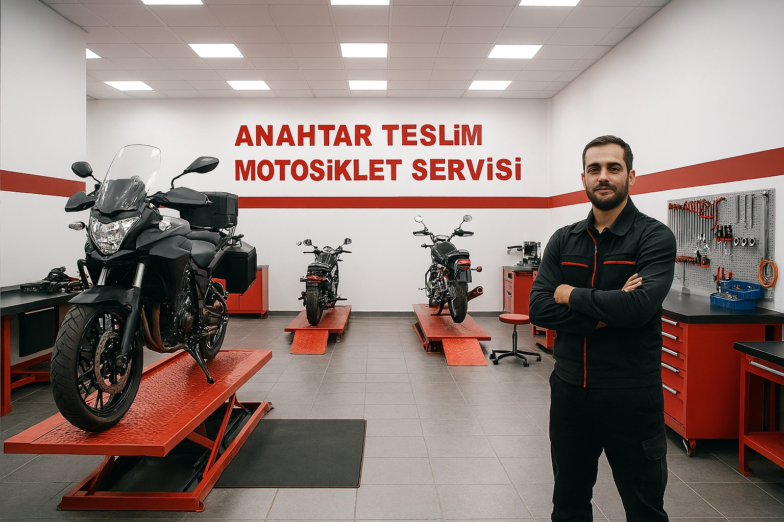 ANAHTAR TESLİM MOTOSİKLET SERVİSİ KURULUMU